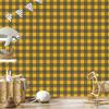 Yellow Checkered Wallpaper Gold and Brown for Living Room and Bedroom 50x1000