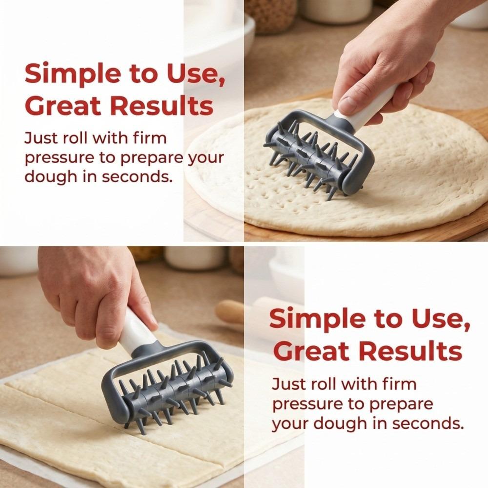 Handheld Dough Docker Roller Food-Grade Pastry Dough Roller Docking Tool  Pizza Bread Crackers