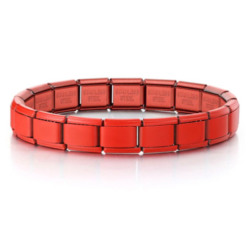 Braccialetti Charm Italiani Fai da Te Catena di Base Bracciale in Acciaio Inossidabile Moduli Assemblati Versatili Regalo Ideale 9mm Universale Dropshipping