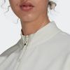 Adidas Solid Color Zip-Up Stand Collar Jacket Women Jacket White HM2859