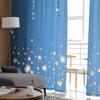 Blue Shiny Diamond Droplet Texture Window Curtains For Living Room Bedroom Kitchen Chiffon Sheer Window Treatment