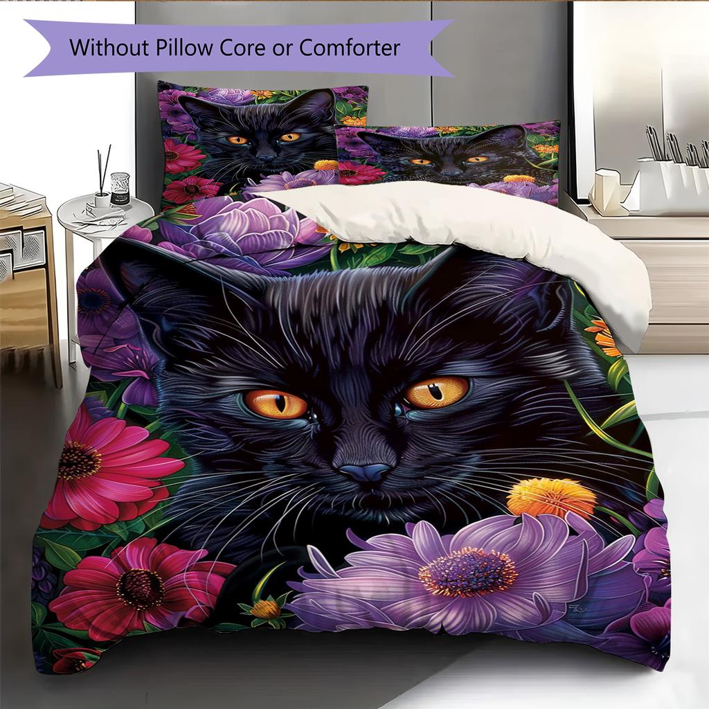 Cartoon Pattern Bedding Quilt Set Quilt Cover Pillowcase Home Decoration Birthday Gift (1 * duvet cover + 2 * pillowcase, without core)