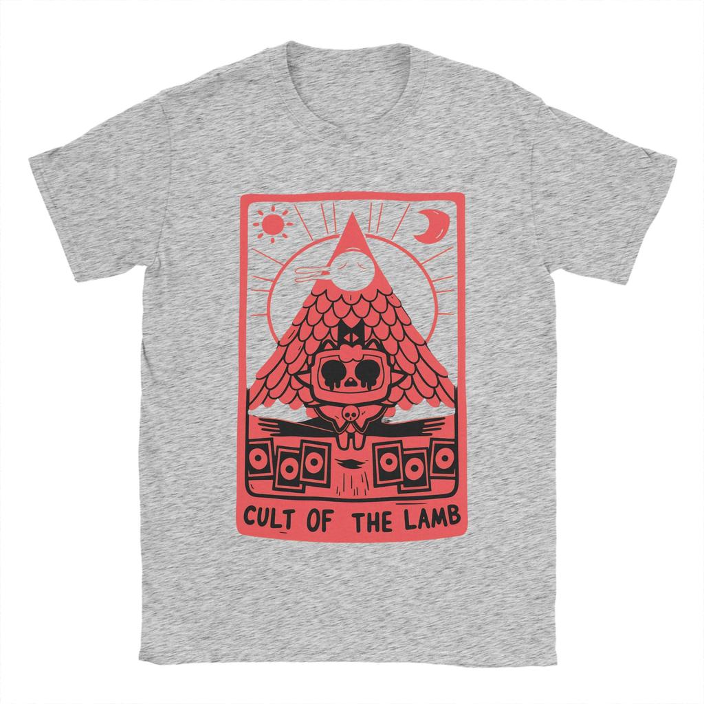 Cult Of The Lamb Game T Shirts Men 100 Cotton Vintage TShirts Crew Neck  Tee Shirt Short Sleeve Tops Plus Size