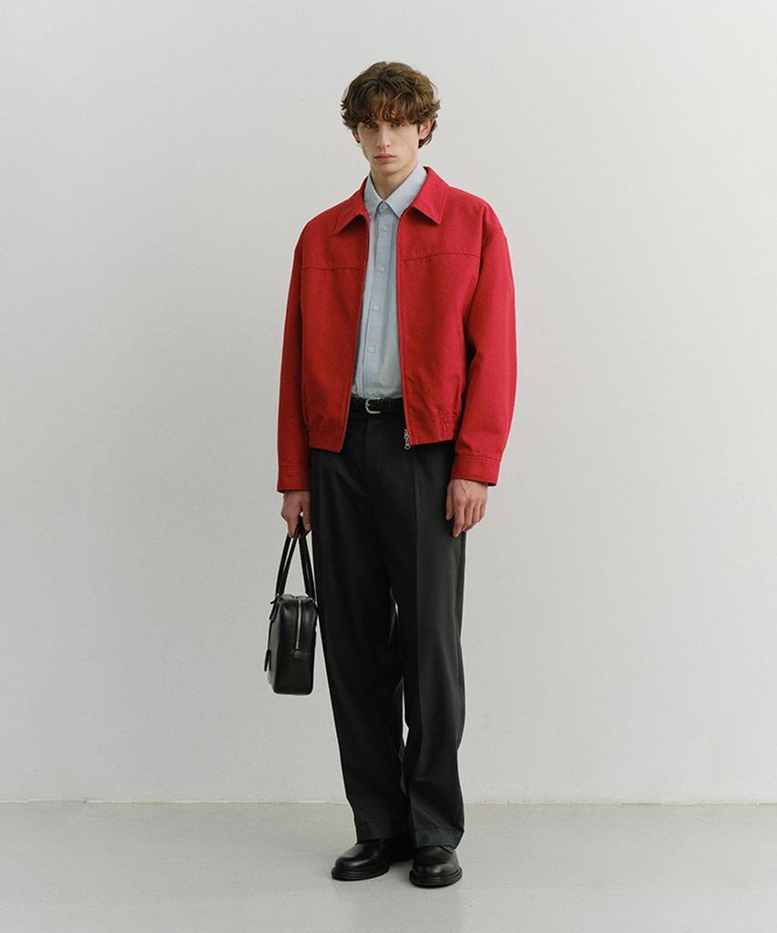 Dunst For Men Collared Blouson Jacket_Unisex_Udju6A109_Red