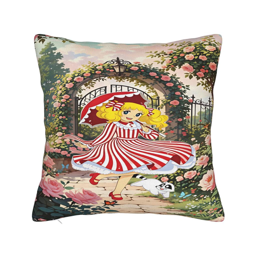 Anime Manga Candy Candy Pillow Case Custom Pillow Cover For Living Room Bed Chair Retro Trendy Pillowcases