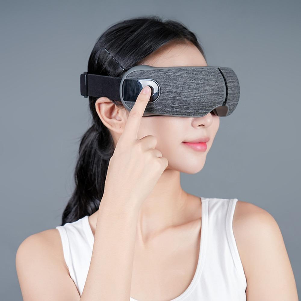Eye Airbag Massager, Rechargeable Electric Hot Compress Eye Protector, Bluetooth Music Sleep Meter