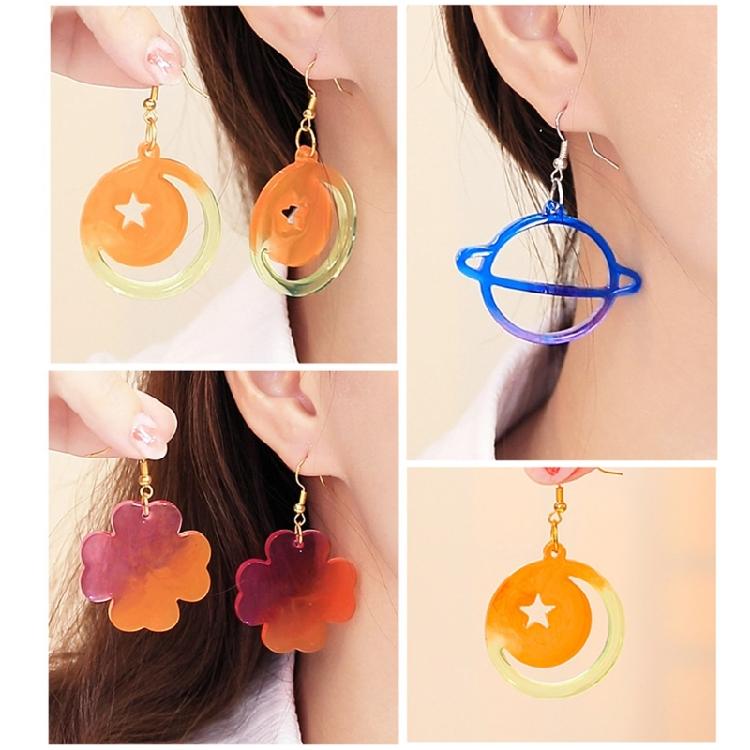 Geometric Earring Mold DIY Necklace Pendant Flower Crystal Epoxy Resin Molds