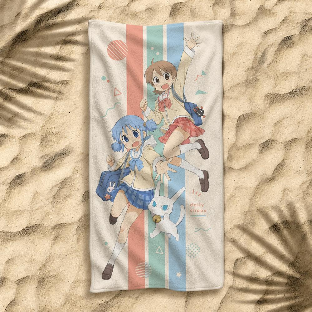 Anime N-Nichijous Towel Towel Soft Pool Gift For Travel Gym Shower Cool Camping Quick Dry Sports Large Beach Towel