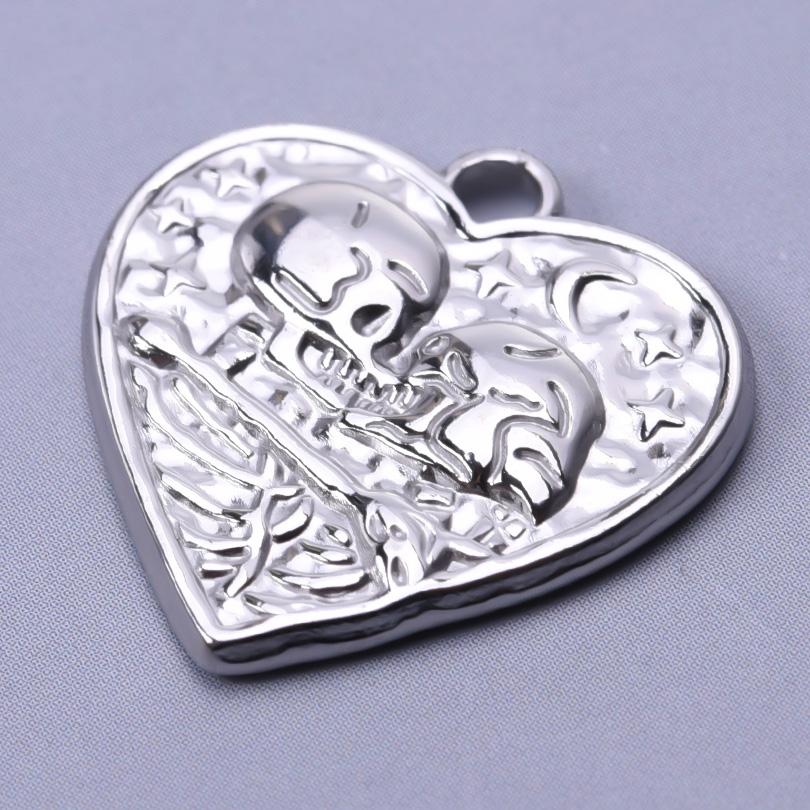 6pcs Titanium/Stainless Steel Heart Charms For Jewelry Making Supplies Fashion Diy Love Pendant Wings Flower Landscape Materials