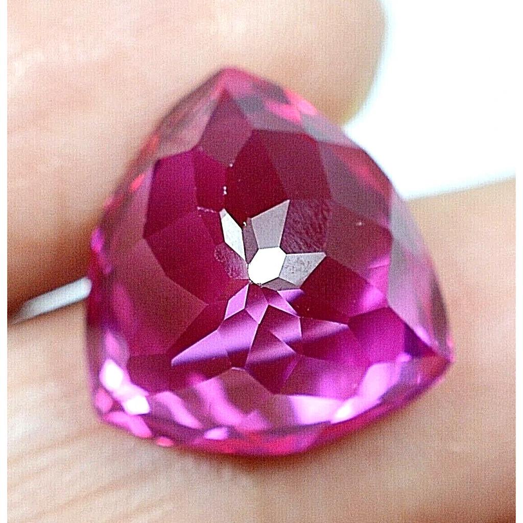 Natural Shiny Pink Sapphire Ceylon Trillion Cut 7-9 Ct Beautiful Gemstone