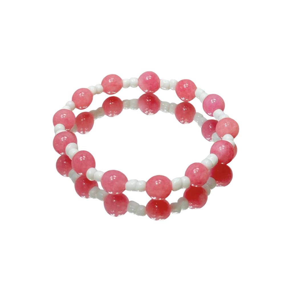 Trendy Dopamine Star Necklace/Bracelet with Rainbow Beads Feature for Women Fashionable Layered Chain Jewelry Gift