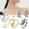 Heart Unicorn Pegasis Shaped Necklace Hollow Out Bracelet Simplicity Fashion