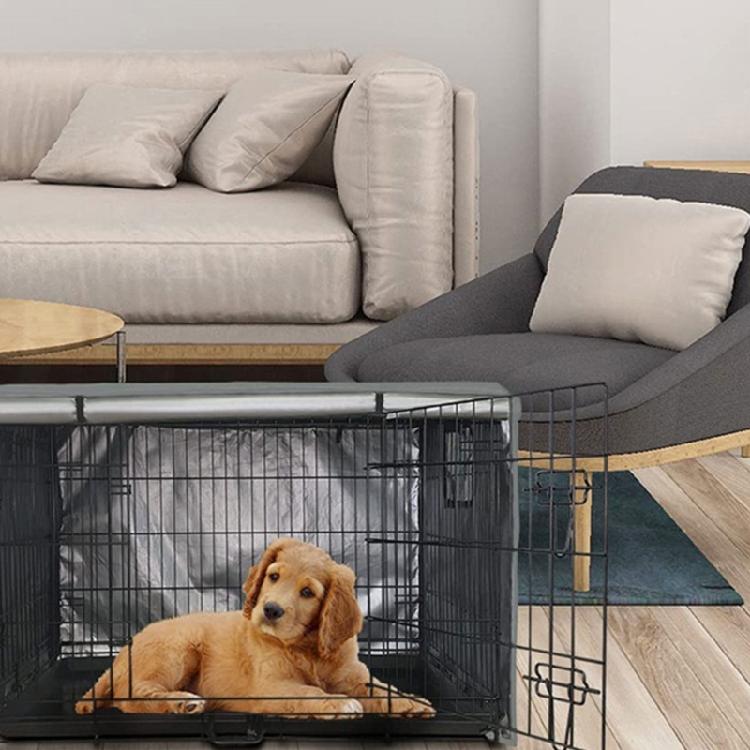 Portable Dog Cage Cover Pet Cage Sun/Rain Protective Cover Wire Cage Protector