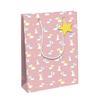 Papiertüte - CLAIREFONTAINE - Excellia - Buntes Einhorn - Pastellrosa - Stabile Griffe