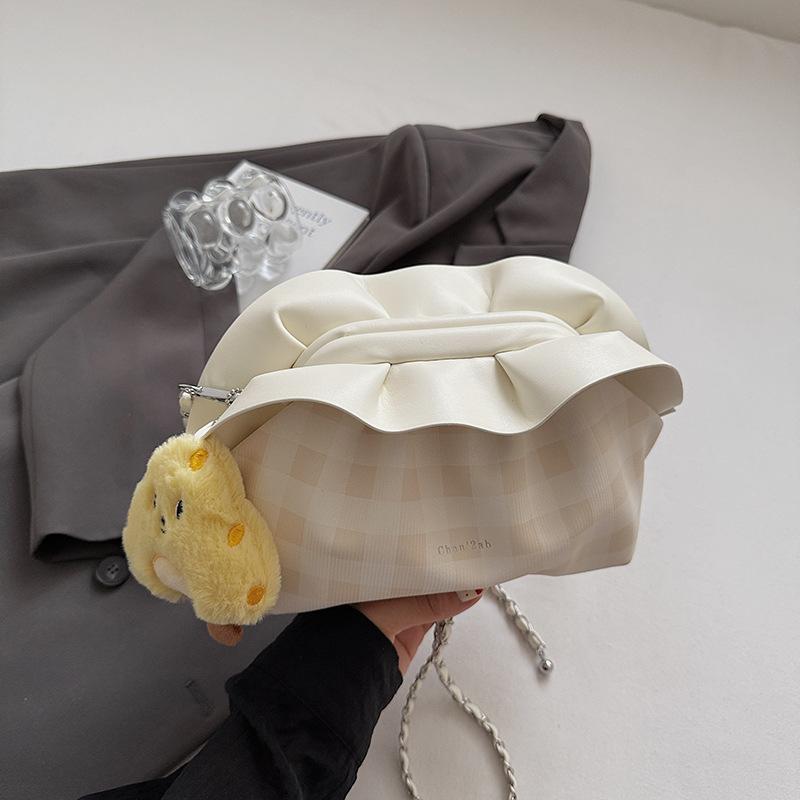Cloud Women's Bag Women's Summer New High-value Pleated Chain Underarm Bag Foreign-style Niche Clip Single Shoulder Messenger Bag