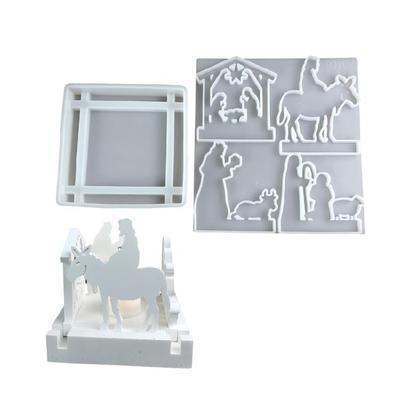 2PCS Nonstick Silicone Ornament Mold Crafting Moulds Prayer Pattern Moulds Table Decorative Molds for Any Interior Space