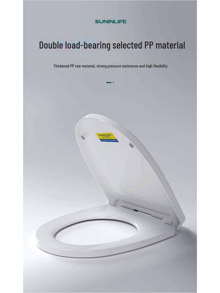 Housse de siège de toilette universelle à installation rapide et à descente lente - Accessoires épais et adaptés à la maison