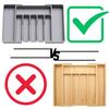 Kitchen Drawer Organizer for Cutlery, Extendable Kitchen Insert, Gray
