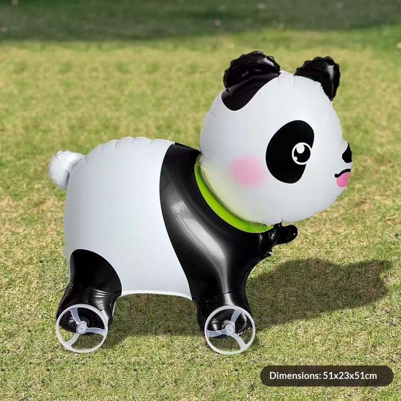 HUAHUAElephant Inspired Standing 4D Glow Foil Balloons with Wheels for Child's Birthday and Baby Shower DecorationsHUAHUA