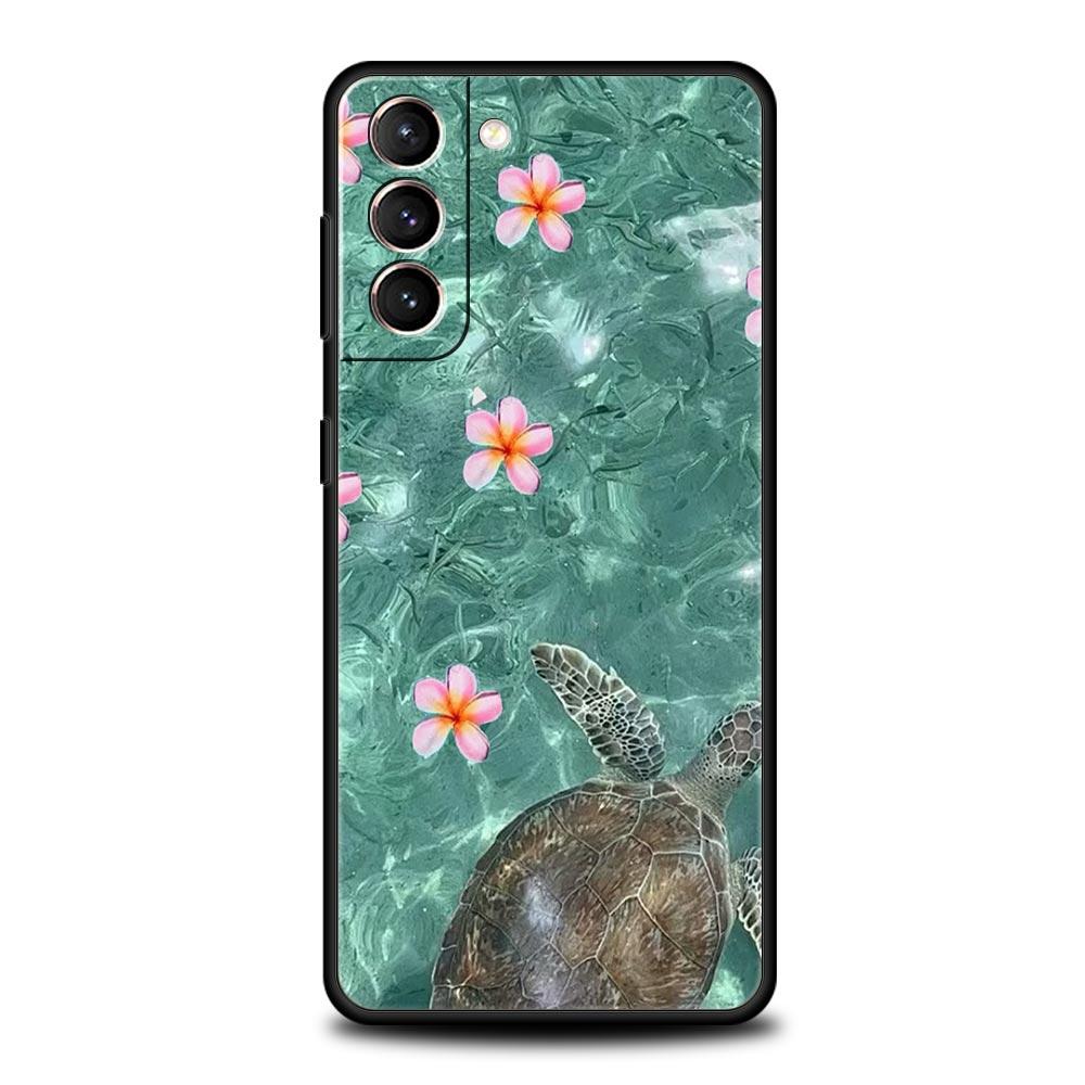 Phone Case For Samsung Galaxy S25 Edge S24 S23 S22 S21 Ultra S20 FE 5G S10 S10E S9 Plus Soft TPU Cover Summer Colorful Flower