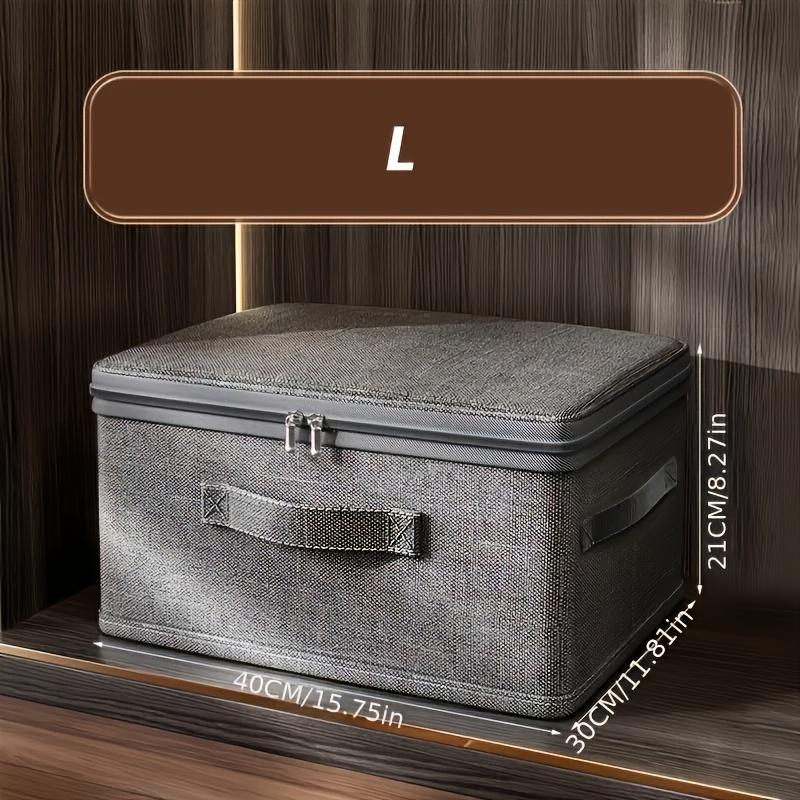 2pcs Set: Large Thick Foldable Storage Bin with Lock | Ideal for Wardrobe Clothing Organization and Living Room Clutter Management, Made of Canvas