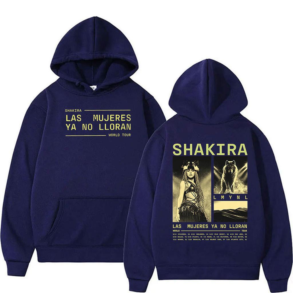 Singer Shakira Las Mujeres Ya No Lloran World Tour 2026 Hoodie Unisex Hip Hop Vintage Fashion Pullover Sweatshirt Streetwear
