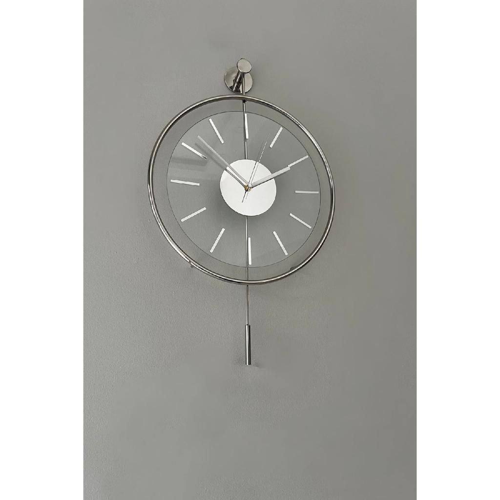 Hochwertige massive Glas-Metall-Wanduhr, moderne dekorative Metall-Wanduhr