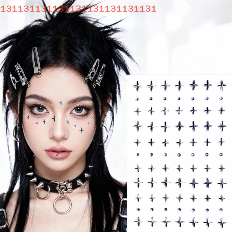 1 Blatt Nicht-Piercing Lippen-Nagel-Aufkleber Selbstklebend Wasserdicht Wiederverwendbar Falscher Lippen-Nagel Augenbrauenring Körper Bauchnabel Schmuck