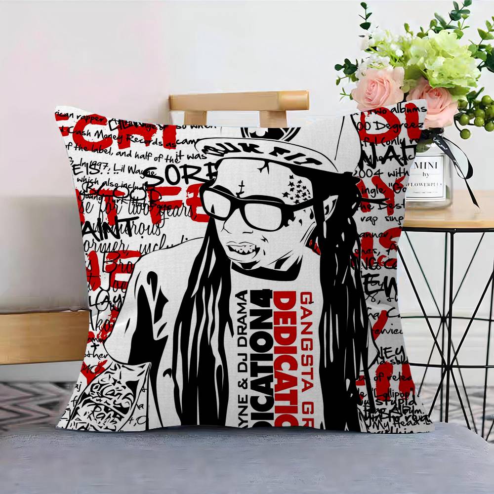 Hip Hop Rapper Lil Wayne Tha Carter Cushion Cover Decorative Pillow Sofa Home Decor Case Pillow Cases