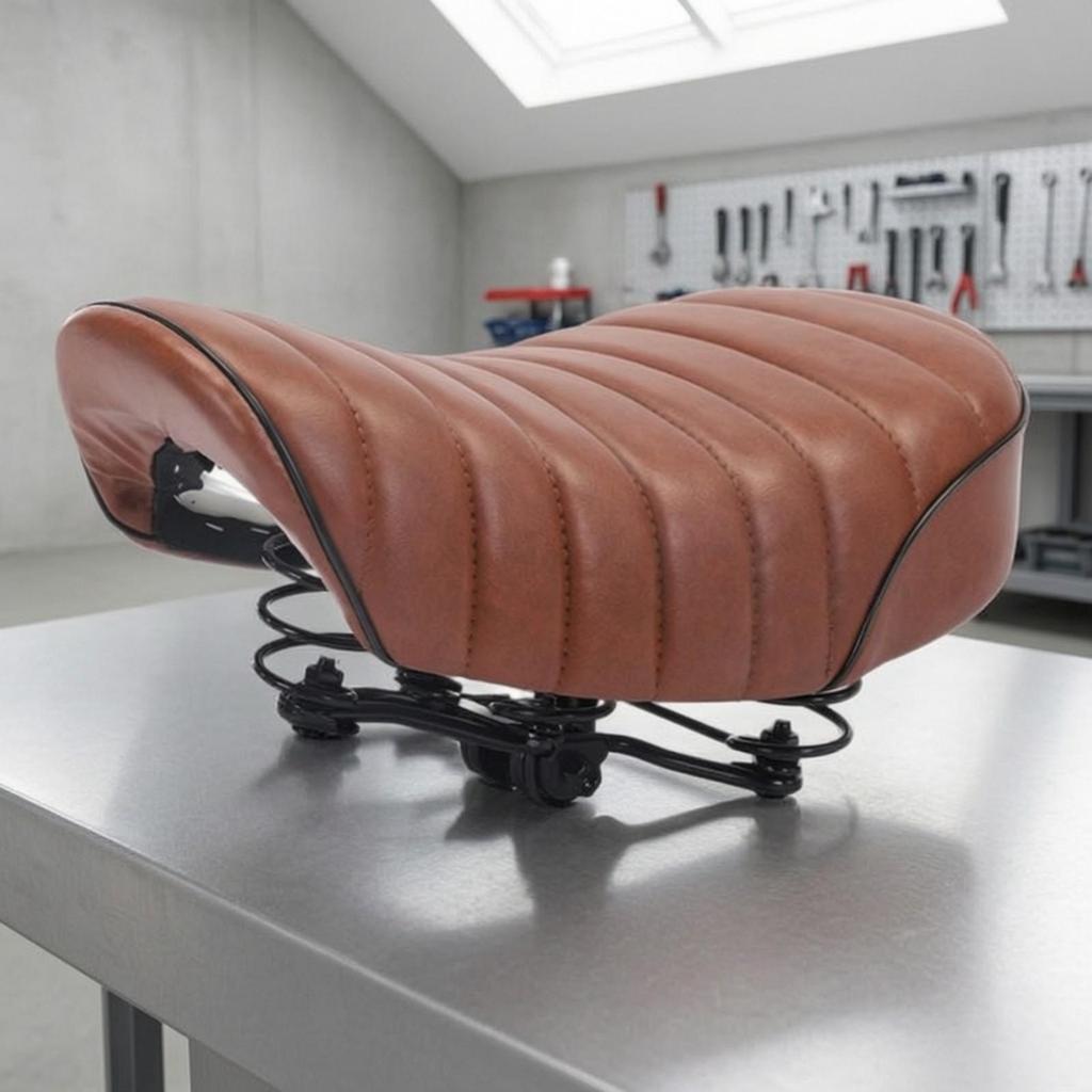 PU Leather Cycle Saddle with Filling Supportive Contoured Electric Seat