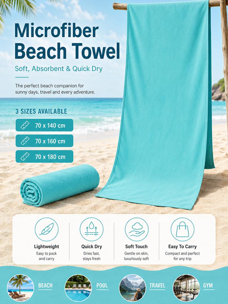 Cute Cat Pattern Beach Towel 2D Flat Printed Peach Skin Soft Decorative Bath Towel Large Quick Dry Towel for Summer Pool Beach