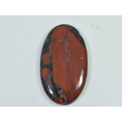 Natural Bloodstone Palm Crytsal 55Cts. Oval Cabochon Loose Gemstone 25X45MM SK-2597