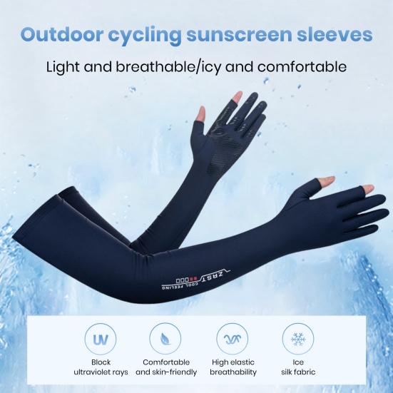 1 pár návleků na ruce s ochranou proti slunci odolné proti UV záření Prodyšné, super měkké elastické, chladivé, kompresní návleky na paži, prodyšné, letní rukavice