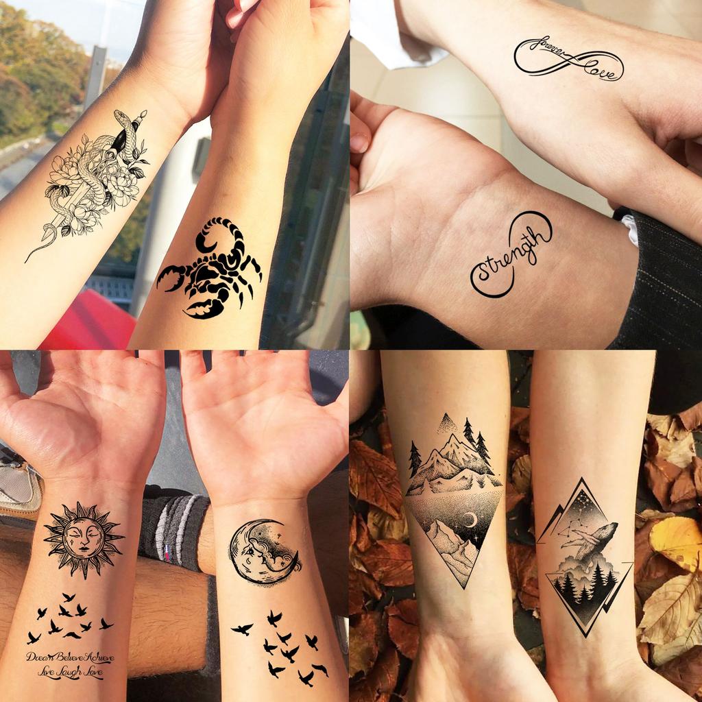 75 Sheets Lion Tiger Wolf Temporary Tattoos Jesus Zeus Skull Tatoos Bulk Waterproof Realistic Fake Tattoo Stickers Long Lasting