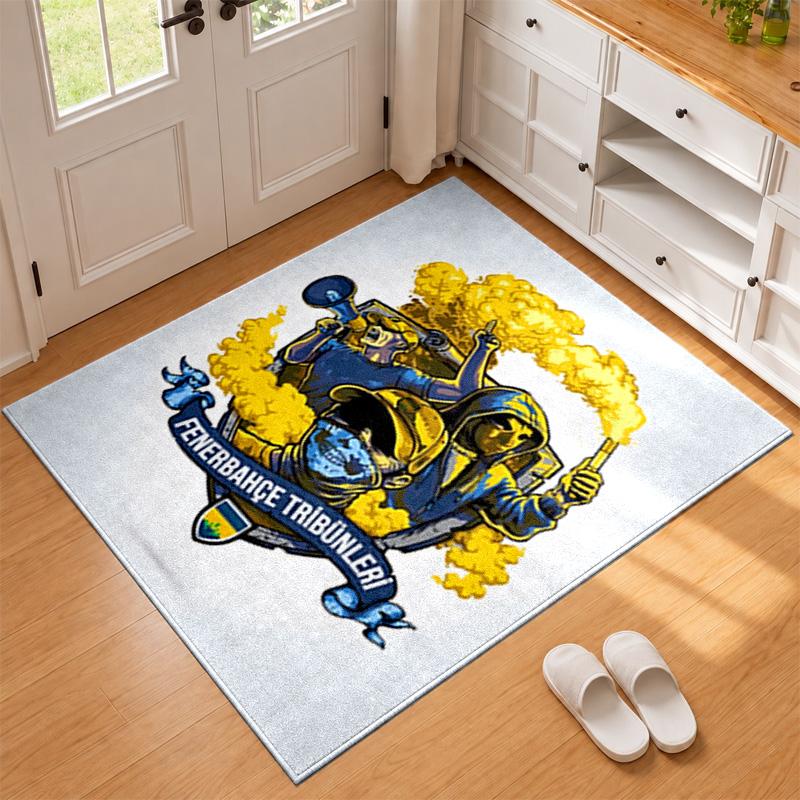 Fenerbahce Carpet Door Mat for Living Room or Bedroom Protective Mat Under Chair Office Decoration Christmas Gift Birthday Present
