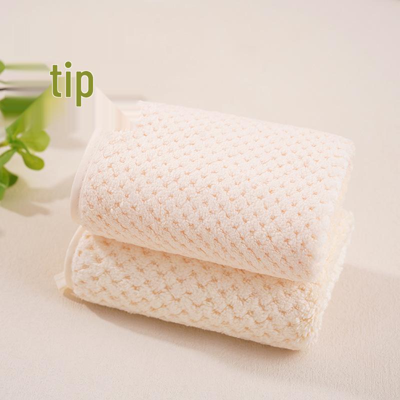 Warp-Knit Striped Coral Fleece Towels: Thick, Absorbent Face & Bath Gift Set