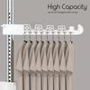 Adjustable Clothes Drying Hanger Rack with Floor To Ceiling Tension Pole High Capacity Laundry Pole Hanger