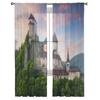 Slovakia Castle At Sunset Tulle Sheer Curtains for Living Room the Room Bedroom Kitchen Decoration Voile Organza Curtains