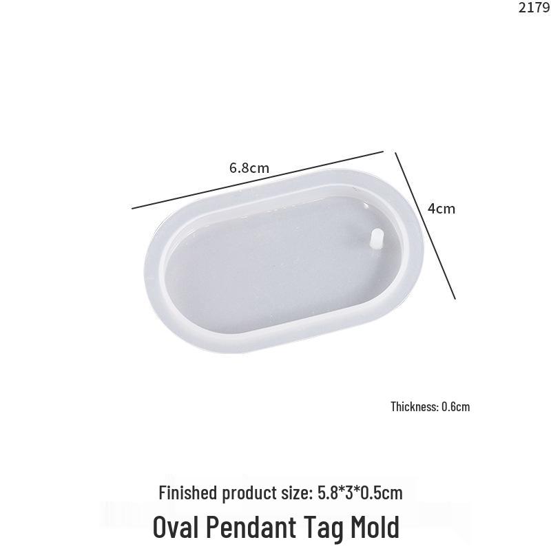 Poppy DIY Resin Sweater Necklace Pendant Mold - Oval, Fan, Round, Bone Tag Shapes