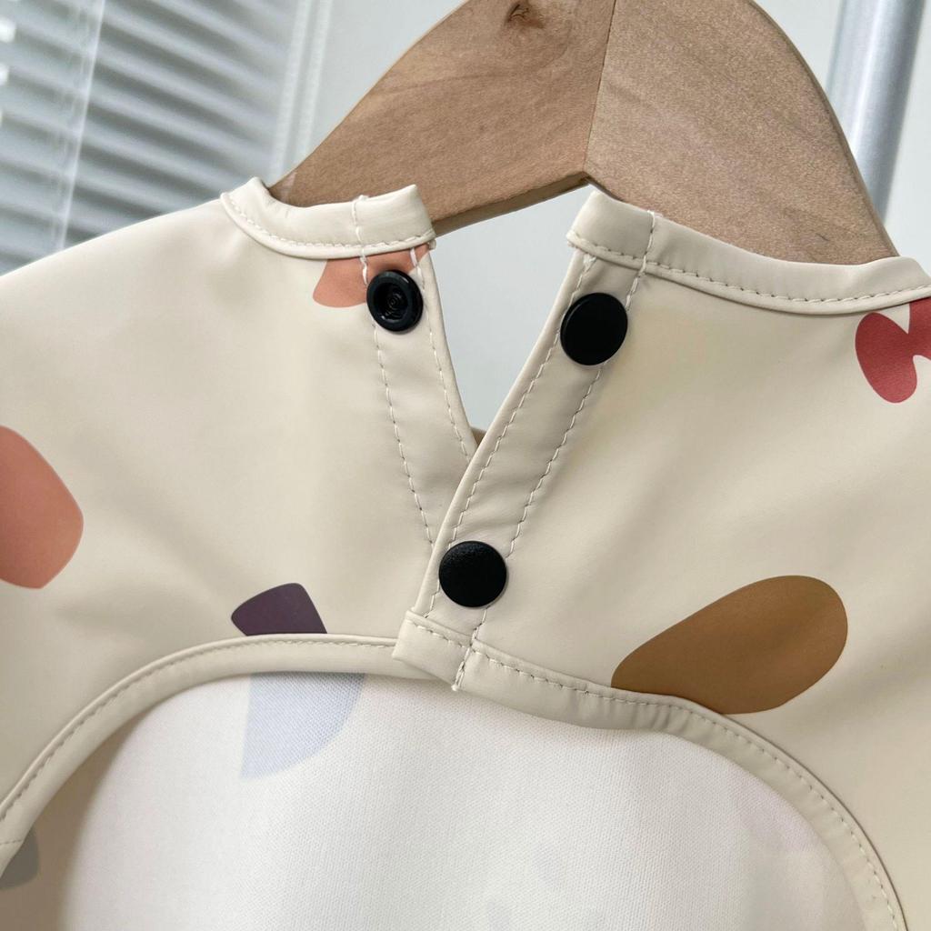 Reversible Waterproof Baby Smock & Bib - Denmark Painting Apron & Food Catcher Coverall