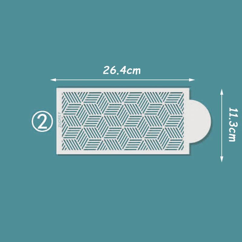 New Pattern Fondant Cake Mesh Stamps Stencils Embossing for Decorating Tool Plastic Spray Mold Wedding Suger Chocolate Painting