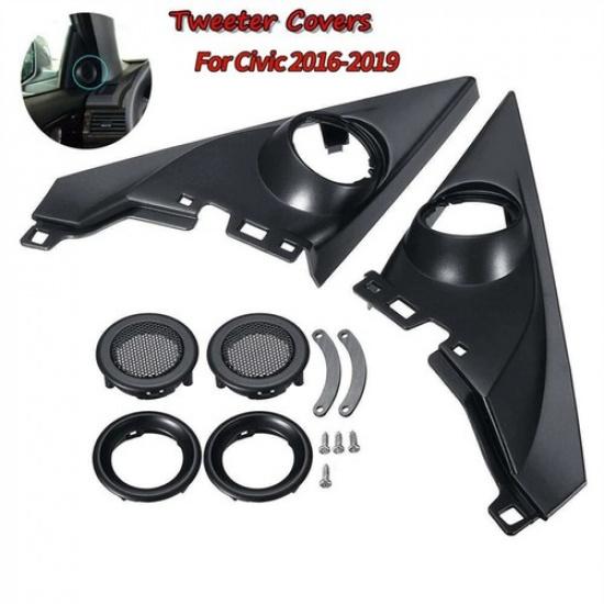 1.5 Tweeters Speakers Cover Panel Trim Kit Moulding For Honda Civic 10th 16-19