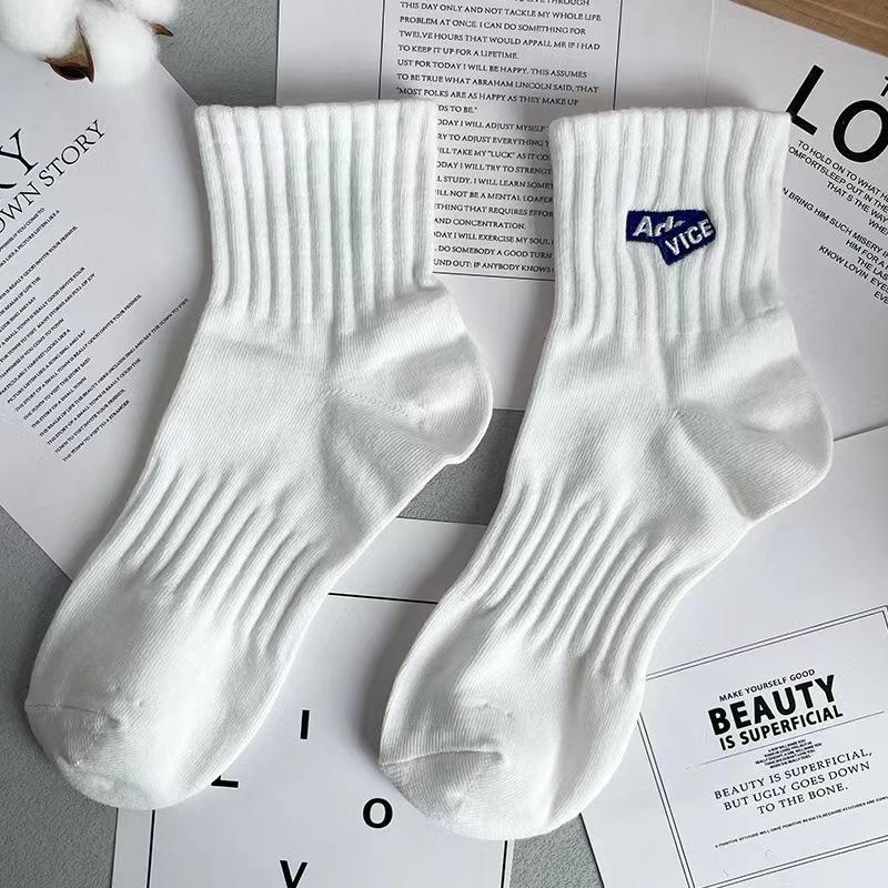 

Мужские летние носки из чистого хлопка с дезодорантом, дышащие, короткие спортивные носки size 36-45 белый