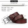 [JingHao] Men's Plus Size Belt, Genuine Leather Belt, Stylish Casual Jeans Belt, Work Belt in Brown & Black, Regular and Large Sizes 105-160cm (3XL