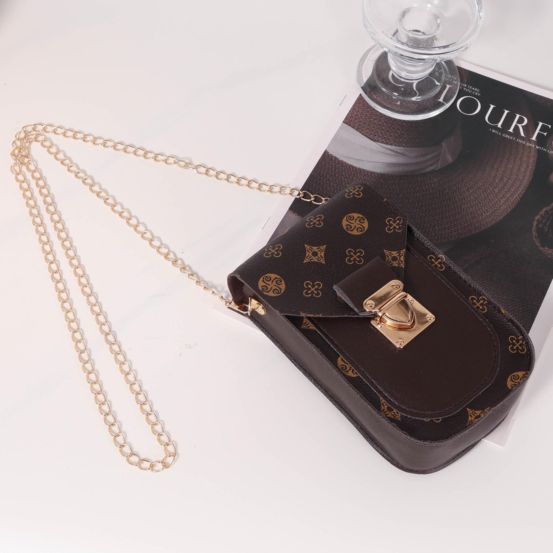

JYL TS Women s Sling Bags Flower Bag 072 Crossbody PU Retro Chain Phone Bag электрические желтого