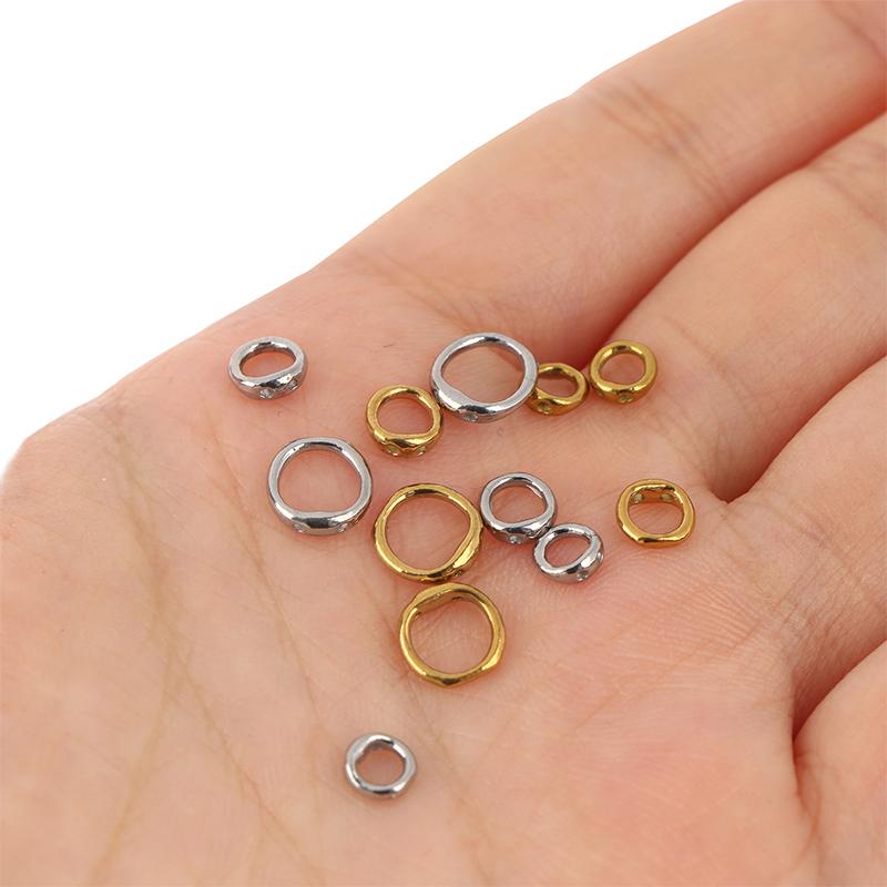 20Pcs Stainless Steel Clasps For Beading Supplies 5 6 8 Mm Necklace End Connectors Hooks Jewelry Bracelet Making