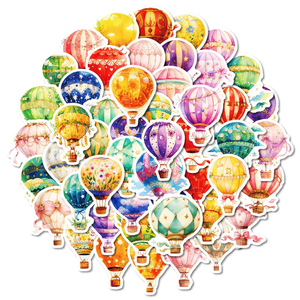 50 Creative Hot Air Balloon Graffiti Stickers Graffiti Stickers Waterproof Decorative Stickers