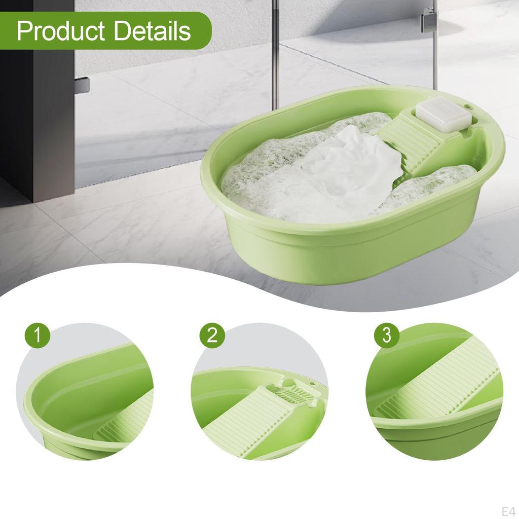 Lavabo de Lavandería, Práctico y Multifuncional, Portátil, Tabla de Lavar para Dormitorio, Lavado a Mano