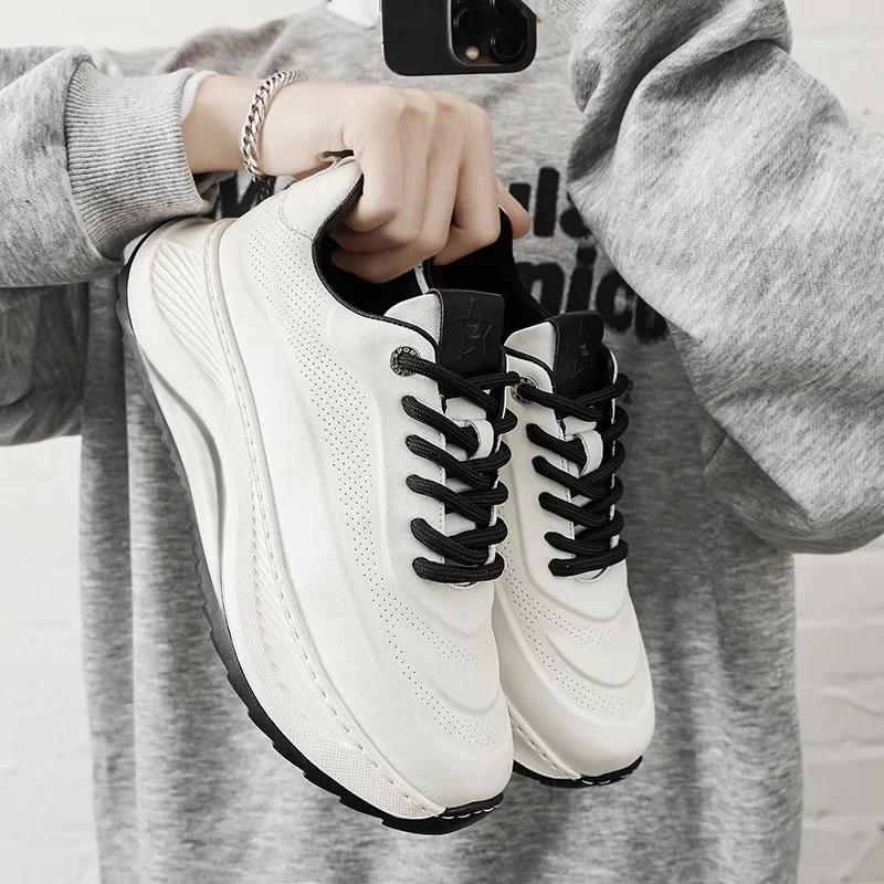 Fashion Spring Autumn Special Offer Men's Shoes New Thick Soled Height Increasing Outdoor Sports Shoes Fashion Flat Casual Shoes Sneaker