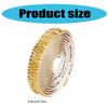 3Pcs Adhesive Rhinestones Ribbon Sparkling Rhinestones Ribbon 9mm Crystal Ribbon Roll for Craft Wedding Cake Decoration
